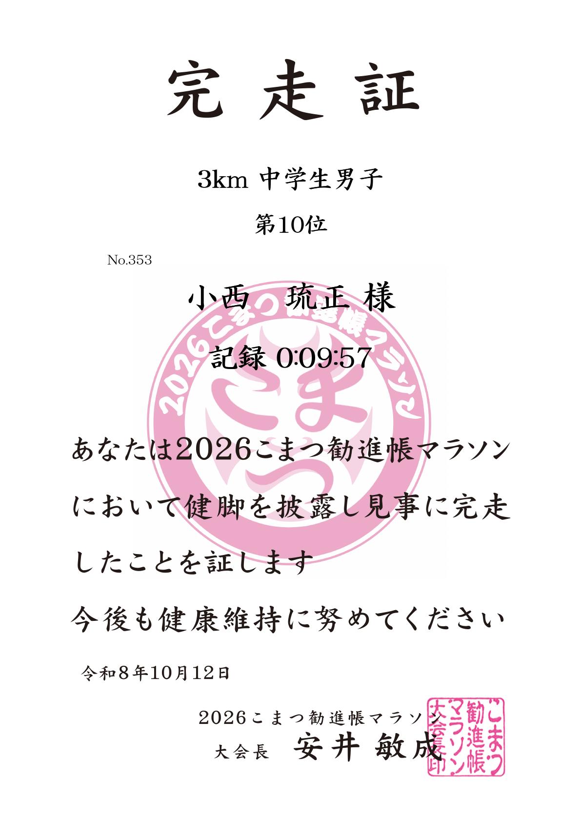記録証